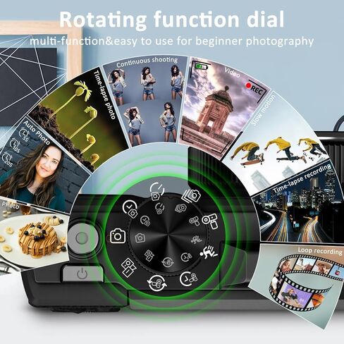 64MP Digital Camera for Photography and Video: 4K Vlogging Camera for YouTube with 3’’ Flip Screen,16X Digital Zoom, 32GB TF Card(White) in Saudi Arabia