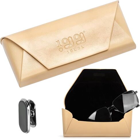 10L0L Eyeglass Case-Leather Eyeglass Cases with Magnetic Bracket for Golf Cart Other Car Glasses Case in Saudi Arabia