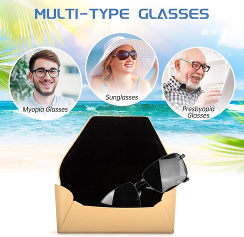 10L0L Eyeglass Case-Leather Eyeglass Cases with Magnetic Bracket for Golf Cart Other Car Glasses Case in Saudi Arabia