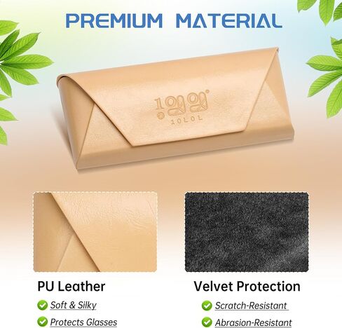 10L0L Eyeglass Case-Leather Eyeglass Cases with Magnetic Bracket for Golf Cart Other Car Glasses Case in Saudi Arabia