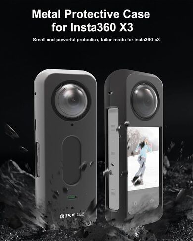 PULUZ Metal Protective Case for Insta360 X4, Metal Cage Rig Housing Frame with Lens Protector for Insta 360 X4 Aluminum Camera Frame Cage for Insta360 X4 Accessories in Saudi Arabia