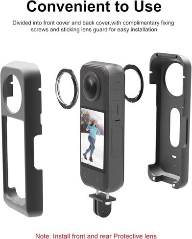 PULUZ Metal Protective Case for Insta360 X4, Metal Cage Rig Housing Frame with Lens Protector for Insta 360 X4 Aluminum Camera Frame Cage for Insta360 X4 Accessories in Saudi Arabia
