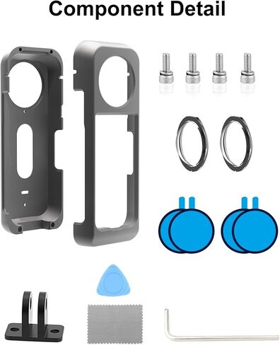 PULUZ Metal Protective Case for Insta360 X4, Metal Cage Rig Housing Frame with Lens Protector for Insta 360 X4 Aluminum Camera Frame Cage for Insta360 X4 Accessories in Saudi Arabia