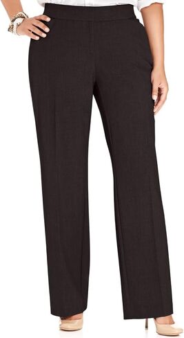 Plus Size Curvy-Fit Straight-Leg Pants in Saudi Arabia