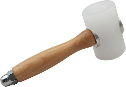 مطرقة نحت الجلد بمقبض خشبي من النايلون مطرقة لنحت الجلود DIY مطرقة جلدية، مقبض خشبي من النايلون على شكل حرف T مقاس 7.4 بوصة in Kuwait