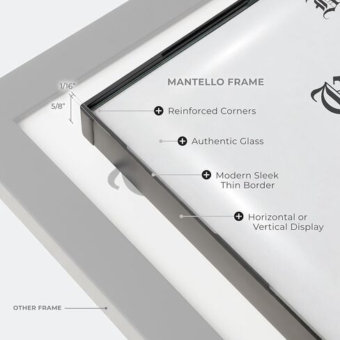 Mantello Modern Minimalist 8.5 x 11 Document Frame Diploma Frames | Set of 6 Clear Acrylic Frames | Sleek Borderless Certificate Frame, Wall or Tabletop, 8.5x11 inch Letter Size Display | 6-Pack Clear in Kuwait