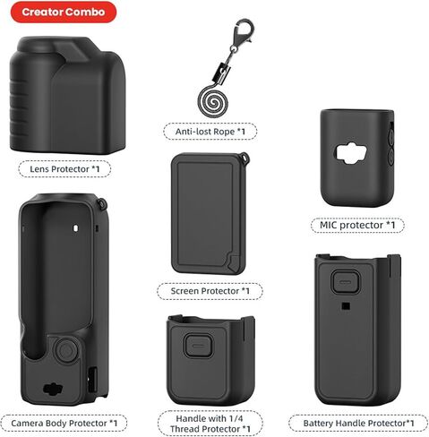 Silicone Protective Case Cover for DJI Osmo Pocket 3 Silicone Sleeve Protective Cover Handheld Gimbal Action Camera Accessories(Blue) in Saudi Arabia