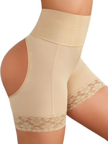 Avidlove Shapewear for Women Tummy Control High Waisted Body Shaper Short Butt Lifting Panties Girdle Thigh Slimmer Butt Lifter Shapewear (Black+Champagne) in Saudi Arabia