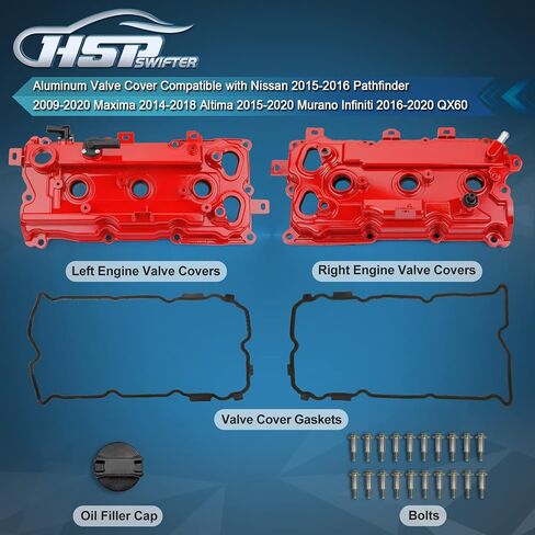 Engine Valve Cover with Gasket, Compatible with Nissan 2015-2016 Pathfinder 2009-2020 Maxima 2014-2018 Altima 2015-2020 Murano Infiniti 2016-2020 QX60 V6 3.5L Part# 13264-9N00A 13264-9N00B in Saudi Arabia