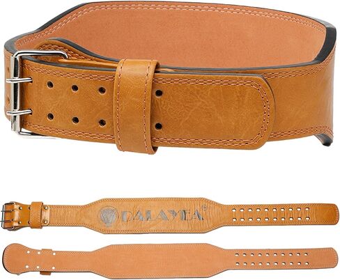 Weight Lifting Belt Gym Fitness, Padded Cowhide Leather Weightlifting Belt, Functional Powerlifting Belt Adjustable Weightlifting Belt in Kuwait