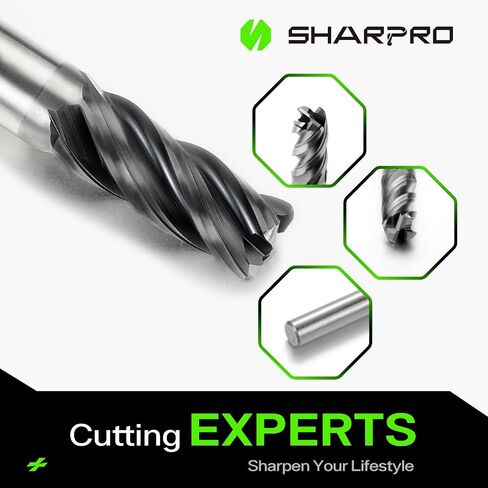 Carbide Corner Radius End Mill 4 Flute 6mm Shank 6mm Cutting Dia.（R0.5mm) Metric CNC Mill Bits for Metal - Alloy Steel, Stainless Steel, Cast Iron and Aluminum Cutting AlCrN Coated in Saudi Arabia