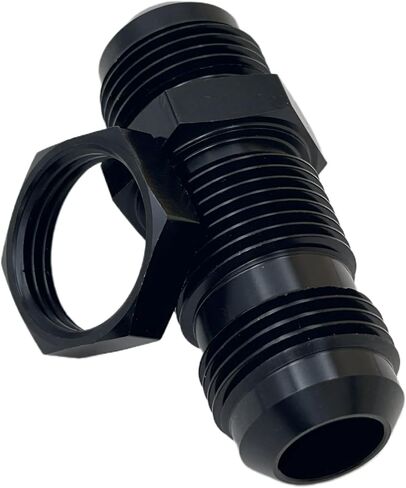 -4 AN to AN4 Straight Bulkhead Fuel Fitting, Male to Male Flare Union Adapter with 4AN Bulkhead Nut, Aluminum in Saudi Arabia