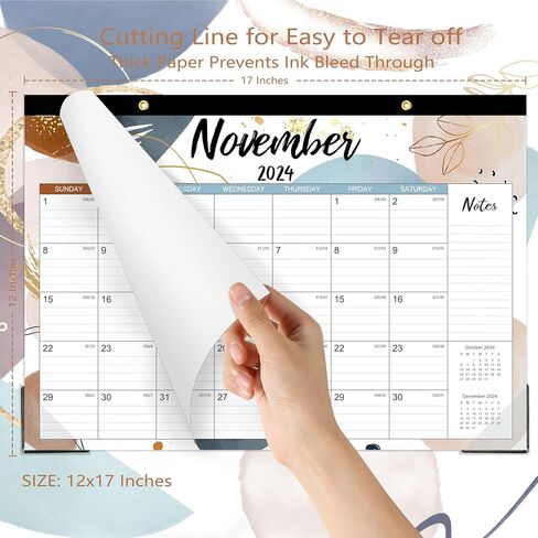 2025 Calendar - Desk Calendar 2025, JAN.2025 - DEC.2025, 12 Months Large Desk Calendar 17" x 12", Calendar 2025 with Corner Protectors, Large Ruled Blocks, Thick Paper, To-do List & Notes, Best Calendar for Planning in Saudi Arabia