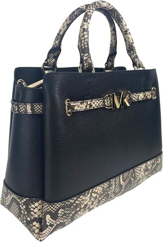 MICHAEL KORS Large Belted Satchel with Crossbody Strap (denim) in Saudi Arabia