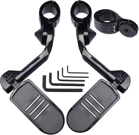 Passenger Mini Footboard, Passenger Footpegs W/Mount Kit for Harley Touring 1993-2024 CVO Street Glide Electra Glide Road Glide Road King Ultra Classic Ultra Limited Revival FLHT,Black in Saudi Arabia