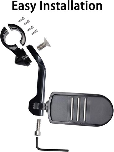 Passenger Mini Footboard, Passenger Footpegs W/Mount Kit for Harley Touring 1993-2024 CVO Street Glide Electra Glide Road Glide Road King Ultra Classic Ultra Limited Revival FLHT,Black in Saudi Arabia