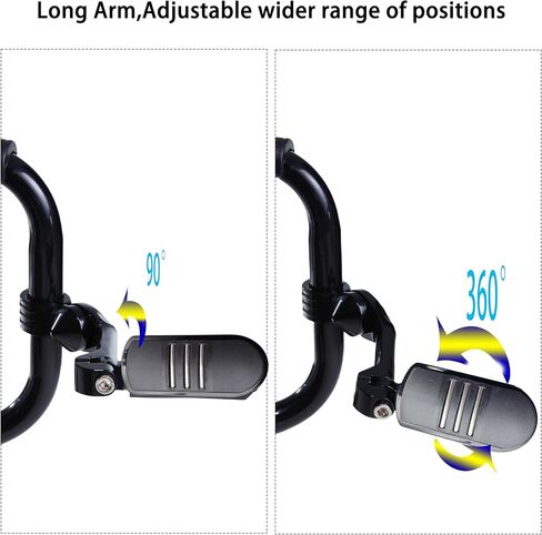 Passenger Mini Footboard, Passenger Footpegs W/Mount Kit for Harley Touring 1993-2024 CVO Street Glide Electra Glide Road Glide Road King Ultra Classic Ultra Limited Revival FLHT,Black in Saudi Arabia
