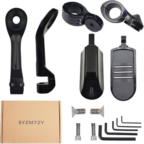 Passenger Mini Footboard, Passenger Footpegs W/Mount Kit for Harley Touring 1993-2024 CVO Street Glide Electra Glide Road Glide Road King Ultra Classic Ultra Limited Revival FLHT,Black in Saudi Arabia