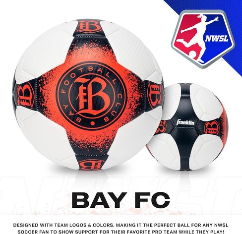 Franklin Sports NWSL San Diego Wave Soccer Ball - Official Size 5 Soccer Ball - Regulation Size + Weight Soccer Ball for Kids + Adults - Boys + Girls Soccer Ball - Air Pump Included in Saudi Arabia