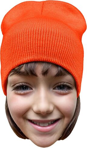 COUVER Unisex Knitted Solid Acrylic Beanie – Warm Winter 8 Inch Beanie Hat in Kuwait