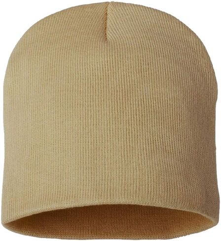 COUVER Unisex Knitted Solid Acrylic Beanie – Warm Winter 8 Inch Beanie Hat in Kuwait
