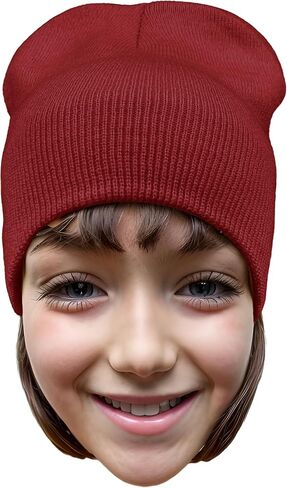 COUVER Unisex Knitted Solid Acrylic Beanie – Warm Winter 8 Inch Beanie Hat in Kuwait