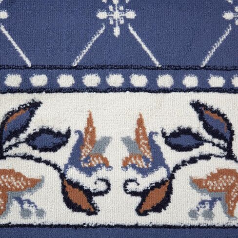 Home Dynamix Premium Aydin Traditional Diamond Floral Area Rug, Blue/Ivory, 5'2"x7'4" in Kuwait