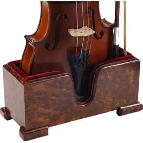 Violin and Bow Holder ( Stand), Wooden Violin Holder Floor Display for Violin, Velvet Protection, Stable and Classy Aesthetic in Kuwait