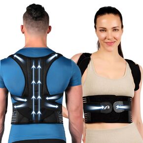 Back Brace Posture Corrector for Women and Men-Relief for Upper and Lower Back Pain-Scoliosis and Hunchback Correction-Adjustable and Breathable Full Back Support(Small)