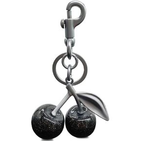 Cherry Car Keychain for Women, Cute Keychain Comes with Shiny Resin Metal Keychain Accessories for Backpacks,Wallets