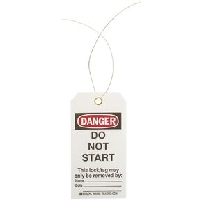 Brady-65454 "Danger - Locked Out - Do Not Operate - Unauthorized Removal..." Tag, Cardstock, 5-3/4" Height, 3" Width (Pack of 25),Black and Red