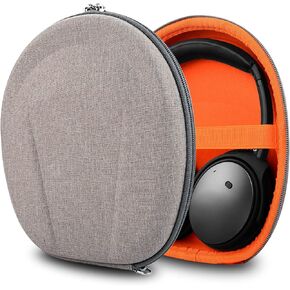 Geekria Shield Case Compatible with Sony WH-CH720N, WH-CH520, WH-CH510, WH-CH710N Case Replacement Protective Hard Shell Travel Carrying Bag with Cable Storage (Grey)