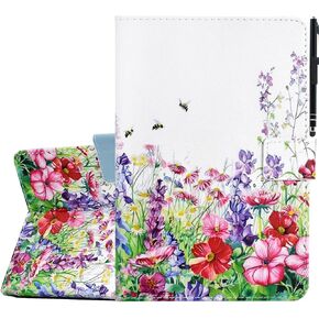 KEROM Case for iPad 10th Generation 2022 10.9 Inch iPad 10th Gen Case, Multi-Angle Viewing Stand Case PU Leather Folio Protective Cover for iPad 10th Generation, Auto Sleep Wake - Hummingbird