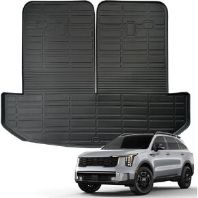 All Weather Floor Mats Fit for Kia Sorento Gasoline(6/7 Seat) 2021-2024 TPE Rubber Liners Sorento 2021-2024 Accessories Set All Season Guard Odorless Anti-Slip Floor Mats