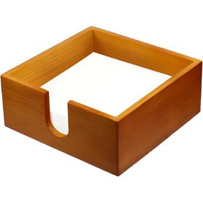 Coshar Square Napkin Holder Pine Wood Napkin Holder Wood Flat Napkin Tray Wooden Guest Towel Holder Opening Napkin Holder for Kitchen Dining Tabletop(6.1" x 6.1" x 2.5", Black)
