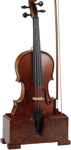 Violin and Bow Holder ( Stand), Wooden Violin Holder Floor Display for Violin, Velvet Protection, Stable and Classy Aesthetic in Kuwait