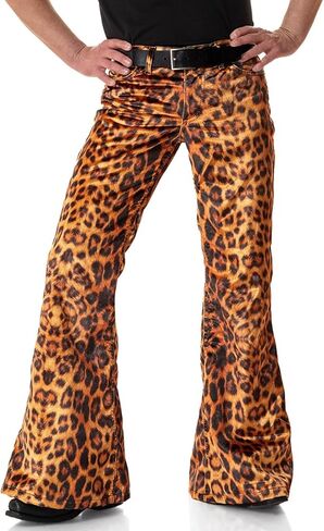 Mens Bell Bottom Velvet Pants 60s 70s Disco Outfits for Men Vintage Flared Jeans in Saudi Arabia