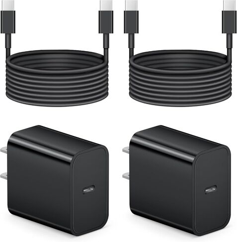 iPhone 15 Charger Fast Charging - 2 Pack 20W USB C Wall Charger Block with 6Ft Type C Cable for iPhone 15/15 Pro/15 Pro Max, iPad Pro, Air 5/4, 10th, Samsung Galaxy and Android Phone（Pink） in Saudi Arabia