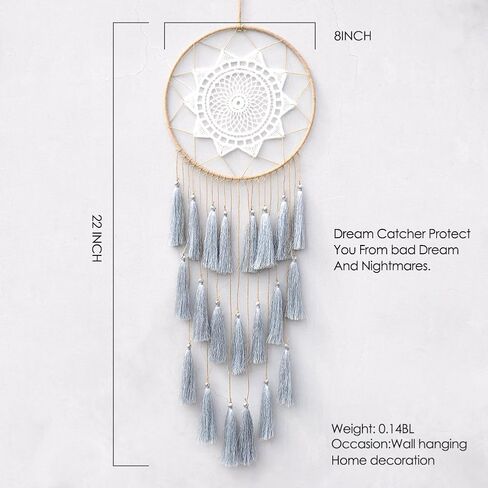 صائدة الأحلام macrame للفتيات - ديكور جداري كبير لصائدي الأحلام بوهو، زينة شرابات مصنوعة يدويًا، ديكور غرفة ملون لغرفة النوم، غرفة المعيشة، شقة الحضانة (مزيج أرجواني) in Kuwait