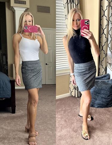 Ekouaer Athletic Skirt Womens Skorts with Pockets High Waisted Pickleball Skirts Short Tennis Skorts,Grey Camo XL in Saudi Arabia