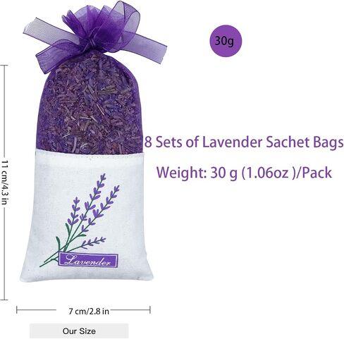 Scented Sachets, Lavender Sachets, Home Fragrance Sachets Gift Set, Sachet, Bags for Drawers and Closets for Mom(16 Packs) Linen, Lavender, Vanilla, Cotton, for Mom in Saudi Arabia