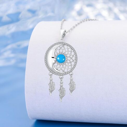 حلم الماسك Moonstones قلادة 925 الفضة الاسترليني قلادة القمر حلم الماسك قلادة قلادة حلم الماسك مجوهرات Moonstones مجوهرات الشمس قلادة هدايا للنساء الفتيات صديقة in Kuwait