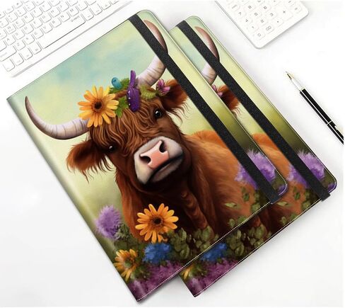 Sunflowers Purple Flowers Padfolio Portfolio Leather Binder, Resume Portfolio Folder with Elastic Band, Conference/Legal Document Organizer with A4 Size Clipboard, 4 Card Holder in Kuwait