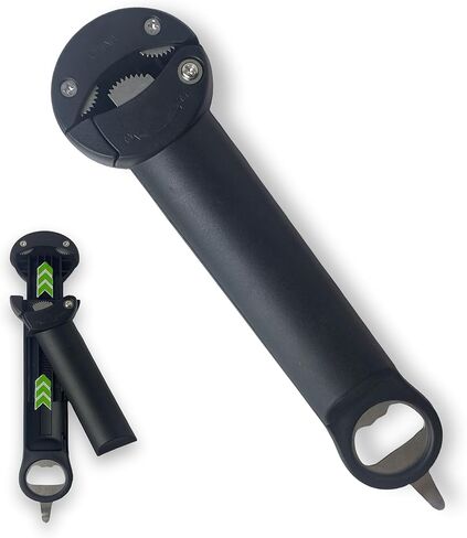 فتاحة زجاجات بيرة مغناطيسية متعددة الوظائف قابلة للسحب بدون غطاء قابلة للتعديل، فتاحة زجاجات مرطبان لكبار السن (أبيض) in Kuwait