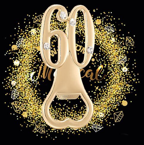 24 قطعة من فتاحة الزجاجات رقم 65 ذات طابع ذهبي هدية عيد ميلاد للضيوف في الذكرى السنوية الخامسة والستين لحفلات الزفاف و65 فتاحة زجاجات لتزيين هدايا عيد الميلاد (ذهبي، 65 نمط) in Kuwait