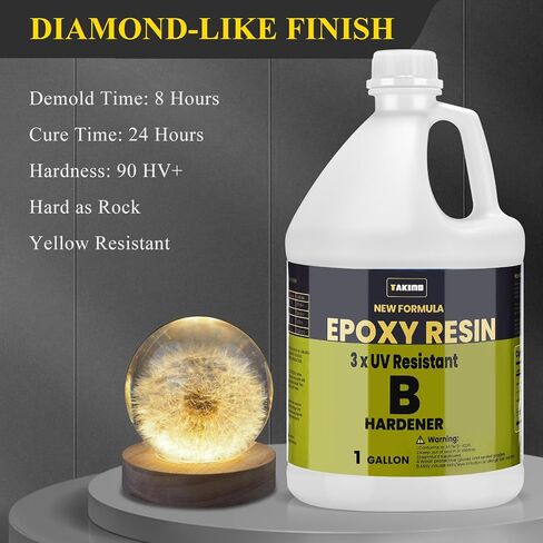 32OZ 3×UV Resistant Resin Kit,No Bubble & Crystal Clear Epoxy Resin for Coating, Casting, Table Top,DIY, Bar Top, River Tables, Resin Art, Wood with High Gloss Finish in Kuwait