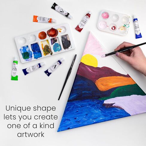 قطعتان من القماش المثلث من WA Portman - قماش مثلث صغير وكبير - قطر 20 سم و40 سم (15.75 بوصة و7.9 بوصة) - قطعتان من القماش المثلث للرسم - قماش على شكل قطعتين من القماش الصغير والكبير in Kuwait