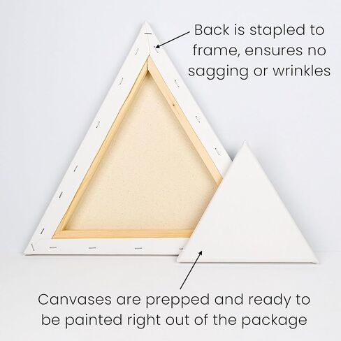 قطعتان من القماش المثلث من WA Portman - قماش مثلث صغير وكبير - قطر 20 سم و40 سم (15.75 بوصة و7.9 بوصة) - قطعتان من القماش المثلث للرسم - قماش على شكل قطعتين من القماش الصغير والكبير in Kuwait