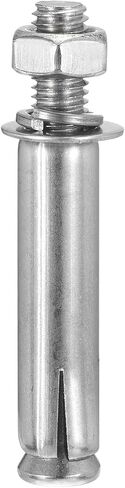 3/8" x 3" Hex Nut Sleeve Anchors - 5Pack - Good for Concrete Dry Brick Block Walls - 304 Stainless Steel - Silver in Saudi Arabia