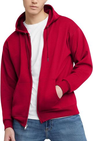 CHAMPION, EcoSmart Fleece Full Hoodie, Zip-Up Hooded Sweatshirt for Men, MULLED BERRY in Saudi Arabia